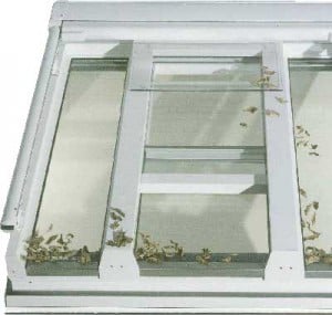 Schiebe – Dach – Fenster - Anlage Bei dieser Art der Ausführung, haben sie dann eine 50% Öffnung, in dem das Schiebefenster zwischen beiden Sparren angeordnet sind. (ca 800-1000 mm breite)