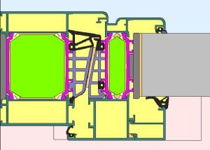 Serie 200 Plus, 136 mm Ansichtsbreite mit Uf-Wert von 0,99W/m²K