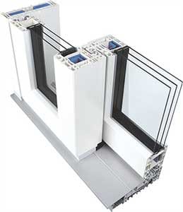 Kunststoff-Hebe-Schiebetüren gedämmt