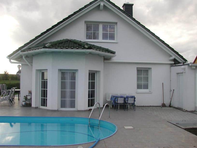 Kunststoff Balkontür Weiß 1 Flügelig mit Rollladen & Sprossen