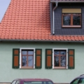 Holzfenster 2 Flügelig Eiche-hell mit Klappladen & Rollladen