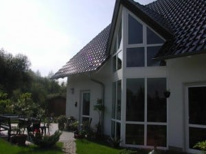 Dreiecksfenster Fassade Kunststoff Weiß