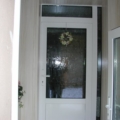 Kunststoff Haustür mit Oberlicht & Sandwichplatte  & Ornamentglas Barock 