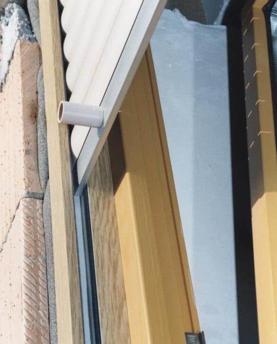 Rohbau Rollladenkasten 36,5 cm mit Maxi Rolladenpanzer Kunststoff 14/55 mm Beige