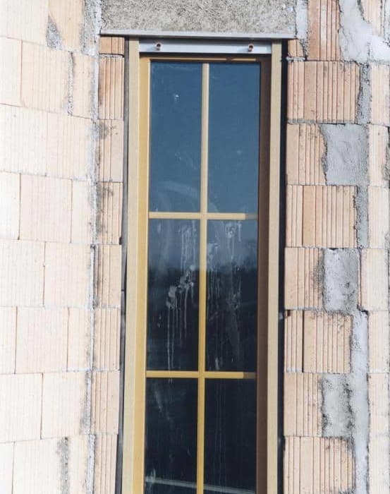 Rohbau Rollladenkasten 36,5 cm mit Maxi Rolladenpanzer Kunststoff 14/55 mm Beige